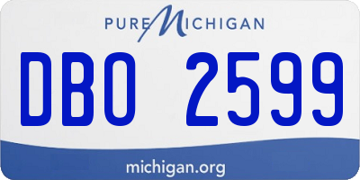 MI license plate DBO2599