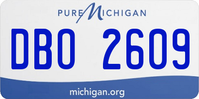 MI license plate DBO2609