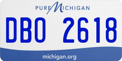 MI license plate DBO2618