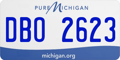 MI license plate DBO2623