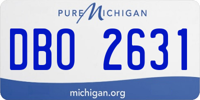 MI license plate DBO2631