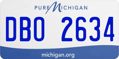 MI license plate DBO2634