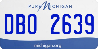 MI license plate DBO2639