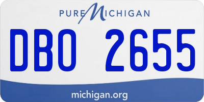 MI license plate DBO2655