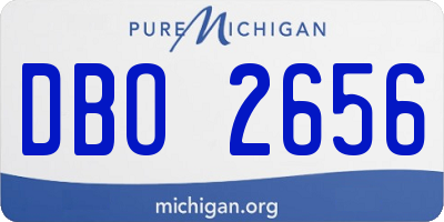 MI license plate DBO2656