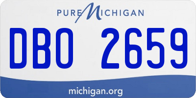 MI license plate DBO2659