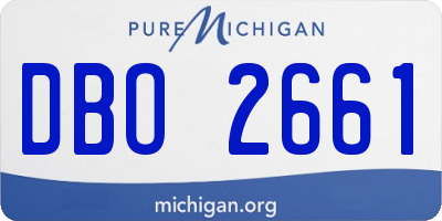 MI license plate DBO2661