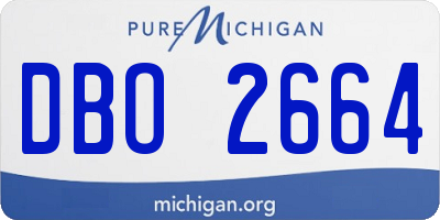 MI license plate DBO2664