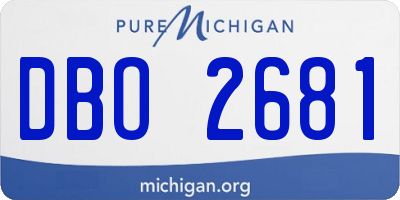 MI license plate DBO2681