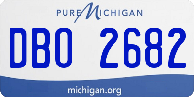 MI license plate DBO2682