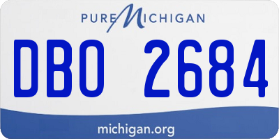 MI license plate DBO2684