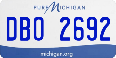 MI license plate DBO2692