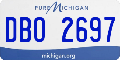 MI license plate DBO2697