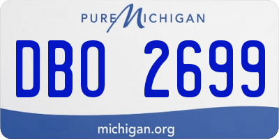MI license plate DBO2699