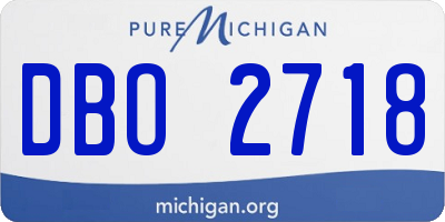 MI license plate DBO2718