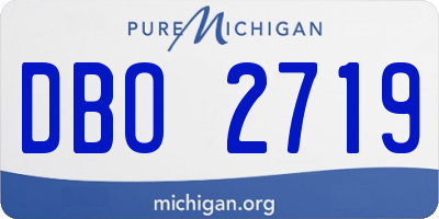 MI license plate DBO2719