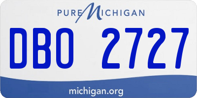 MI license plate DBO2727