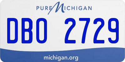 MI license plate DBO2729