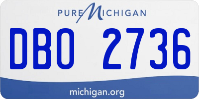 MI license plate DBO2736