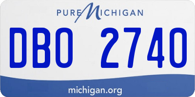 MI license plate DBO2740