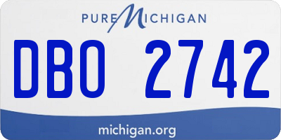 MI license plate DBO2742