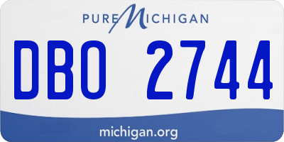 MI license plate DBO2744