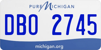MI license plate DBO2745