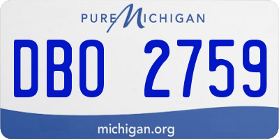 MI license plate DBO2759