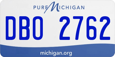 MI license plate DBO2762