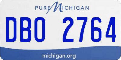 MI license plate DBO2764