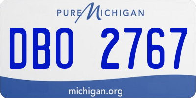 MI license plate DBO2767