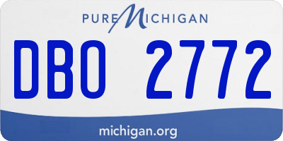 MI license plate DBO2772