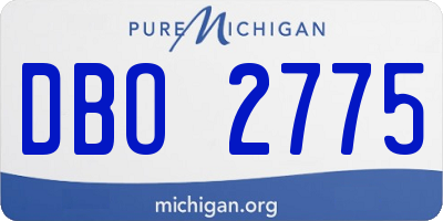 MI license plate DBO2775
