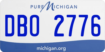 MI license plate DBO2776