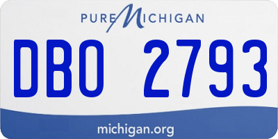 MI license plate DBO2793