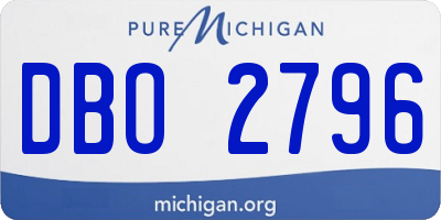 MI license plate DBO2796