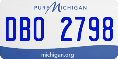 MI license plate DBO2798