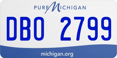 MI license plate DBO2799