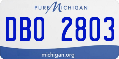 MI license plate DBO2803