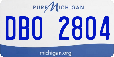 MI license plate DBO2804