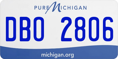 MI license plate DBO2806