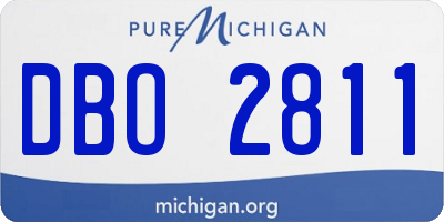 MI license plate DBO2811