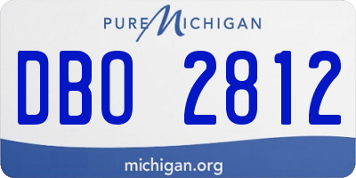MI license plate DBO2812