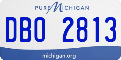MI license plate DBO2813