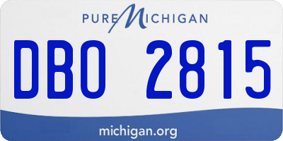 MI license plate DBO2815