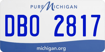 MI license plate DBO2817