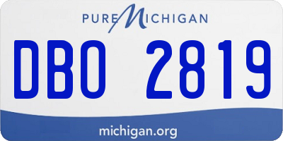MI license plate DBO2819
