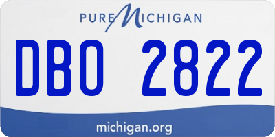 MI license plate DBO2822