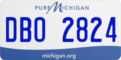 MI license plate DBO2824