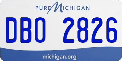 MI license plate DBO2826